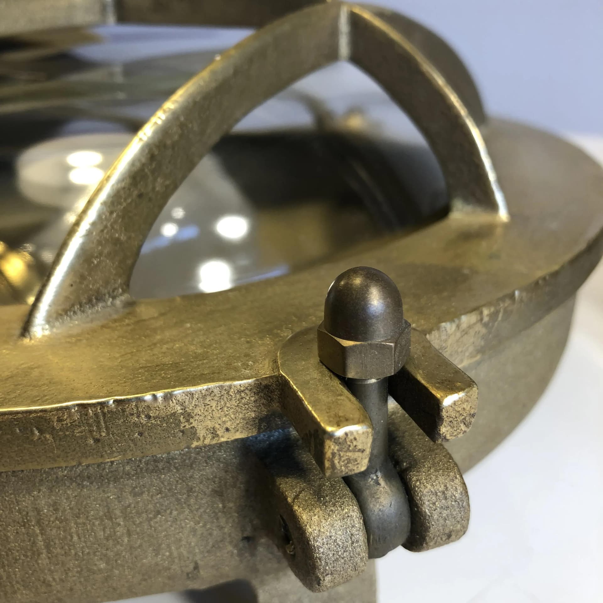 Para kinkietów, mosiądz miedziany, drewno tekowe, Niemcy, lata 70. - 24900