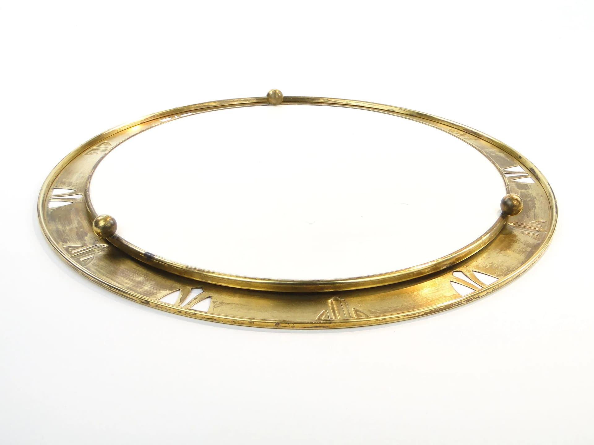 Brass and Ceramic Art Nouveau Tray, Austria, 1920s - 24966