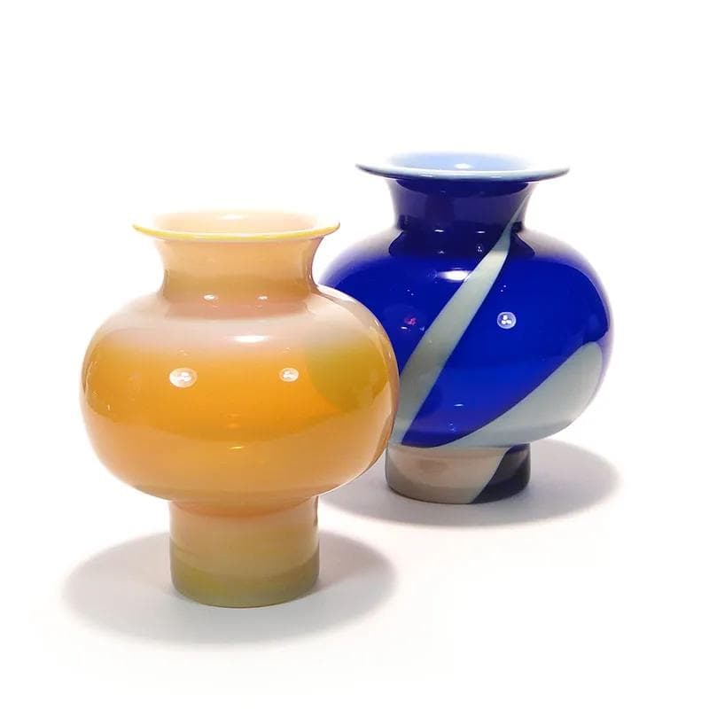 Wazon Cyntia, szkło niebieski, proj. Z. Horbowy, Polska, lata 70. - 24951