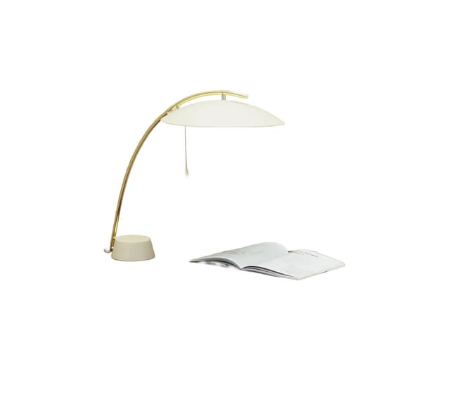 Lampka biurkowa L9003, metal kość słoniowa złoty, Ikea, Szwecja, lata 80. - WYMIARY