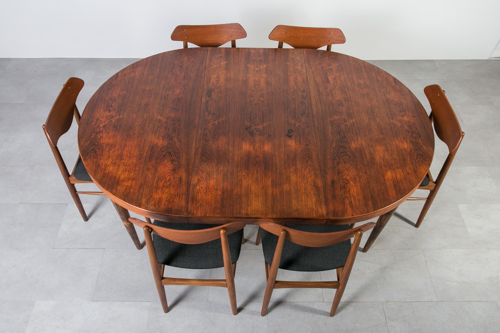 Zestaw jadalniany, drewno tekowe brązowy ciemny, Dania, lata 60. - 2746