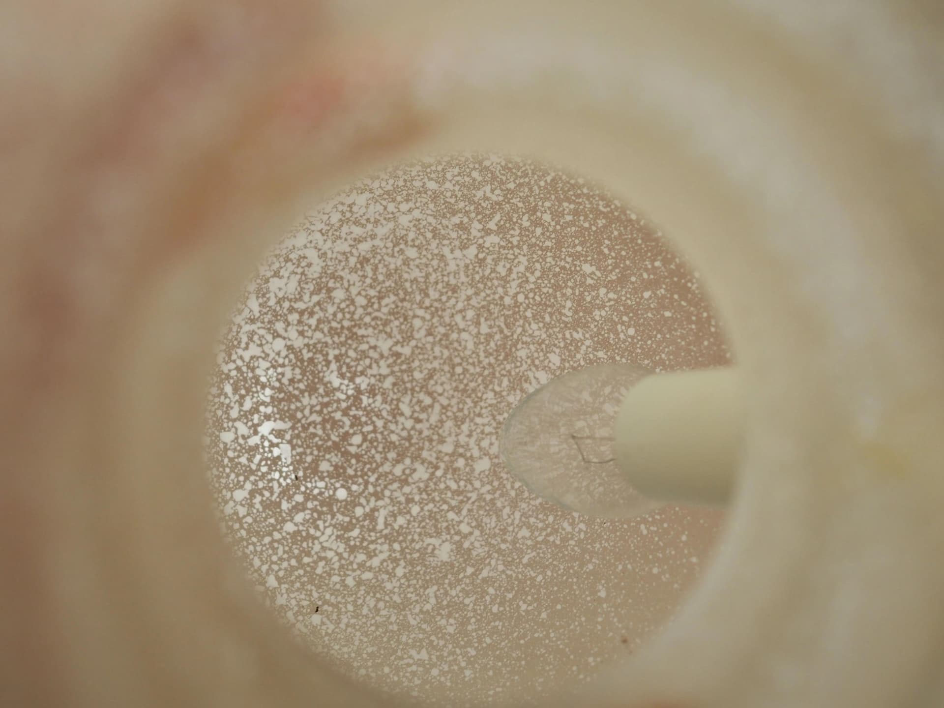 Mushroom bedside lamp, white glass, Denmark, 1970s - 25825