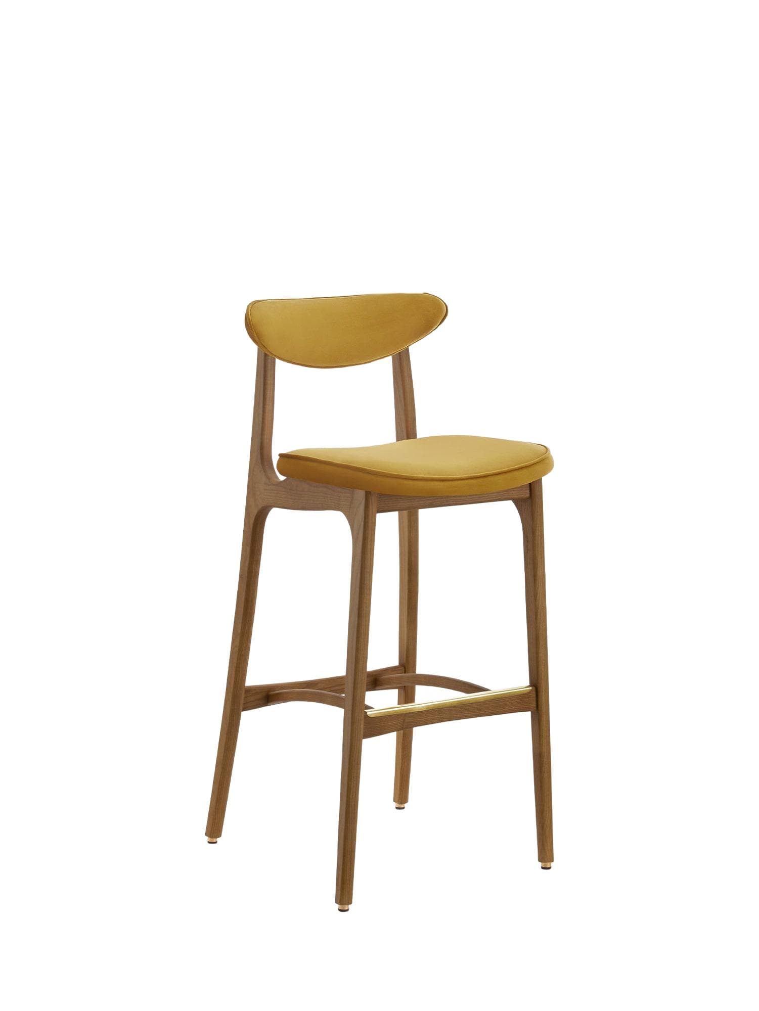 200-190 M/75 Bar stool 45x52x102 cm ash mustard velvet, 366 Concept - 25891