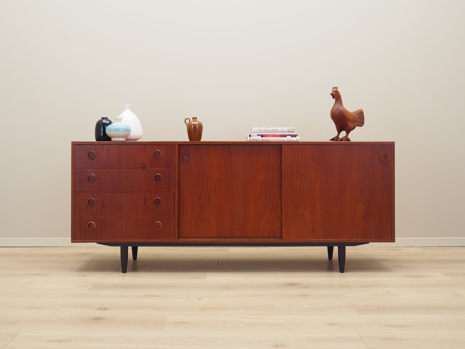 Sideboard, teak pomarańczowy, Dania, lata 70. - 66260