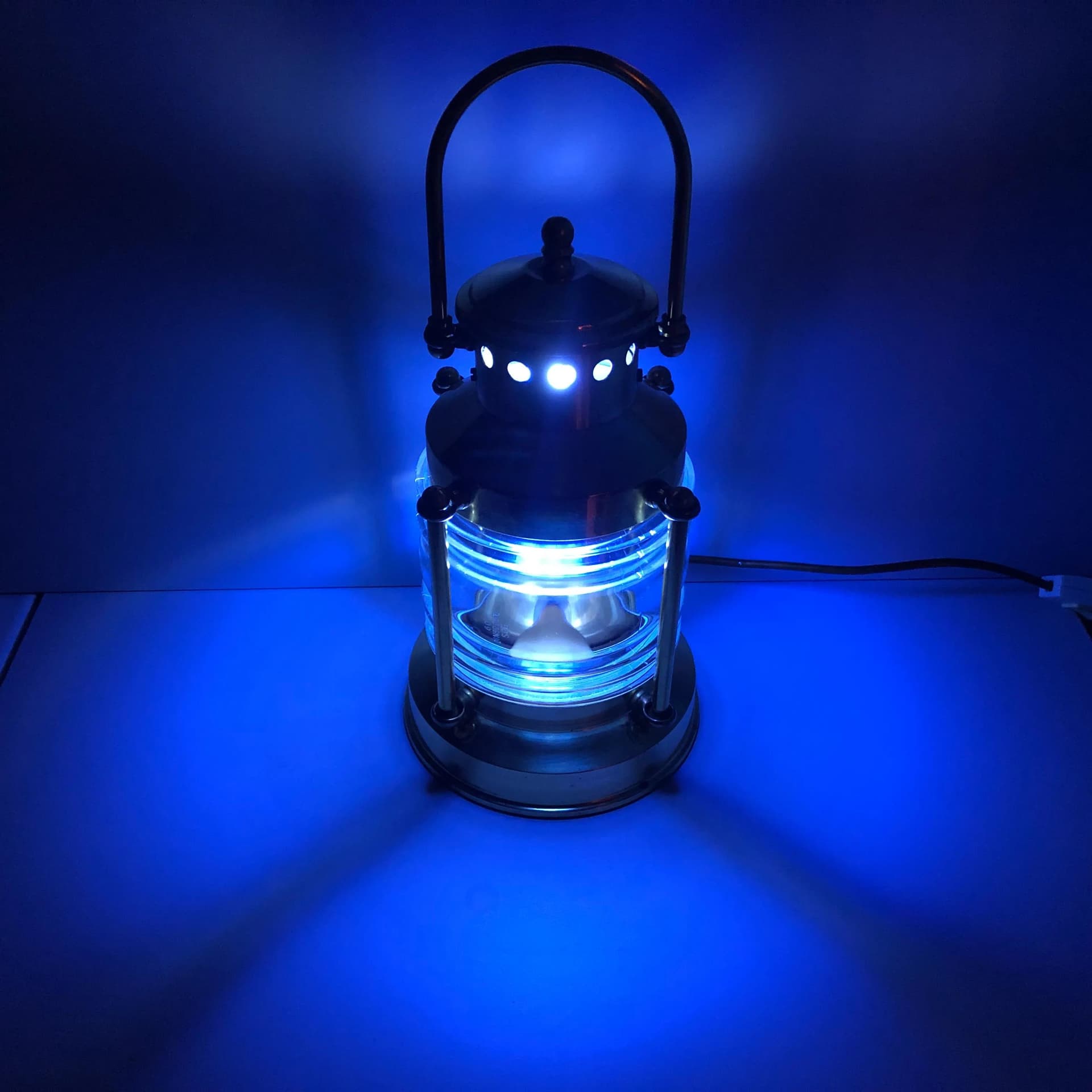 Table Lamp Lampion, golden brass, V.L.S Leuchten, Germany, 1970s. - 25983