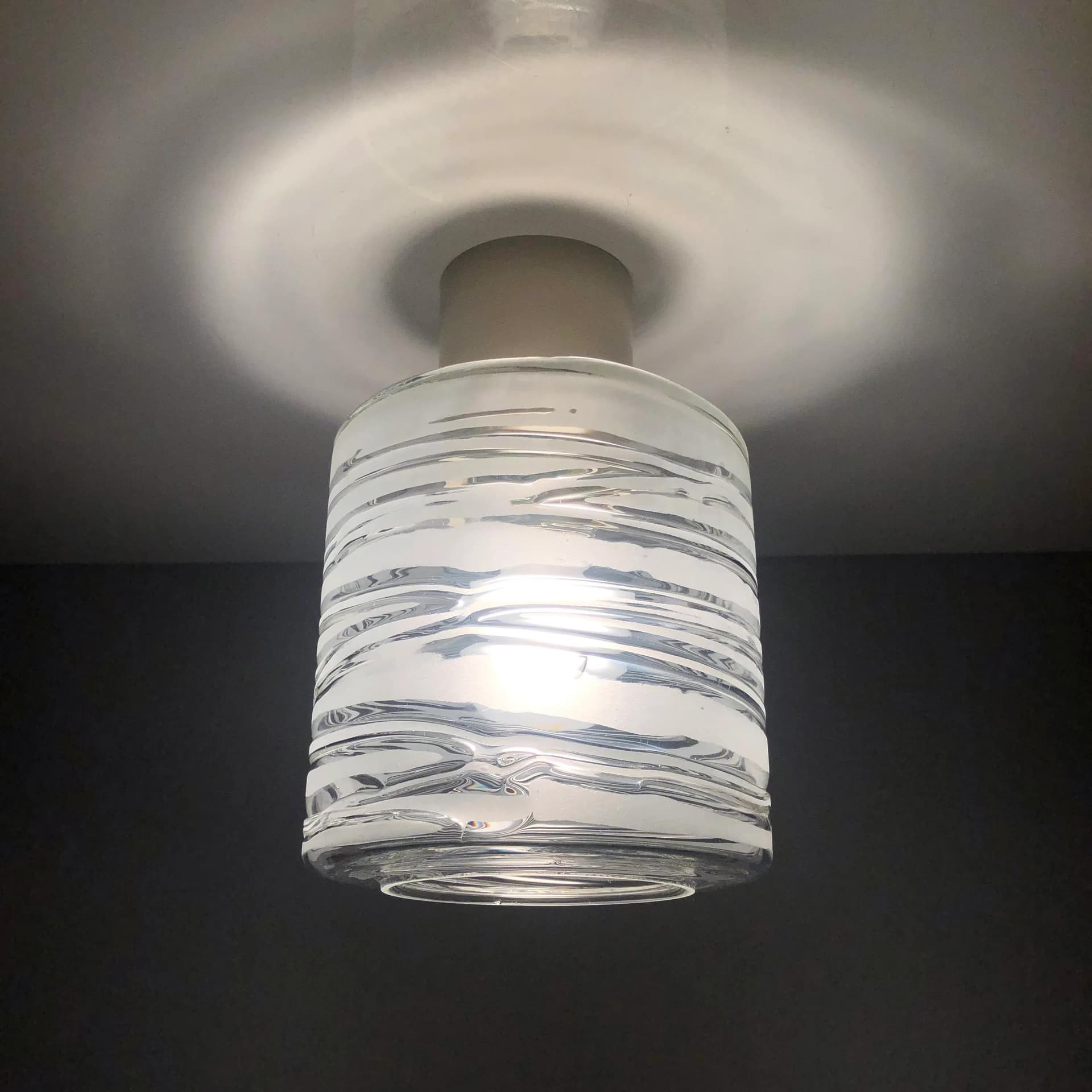 Para plafonów, szkło ivory white, Doria Leuchten, Niemcy, lata 70. - 26199