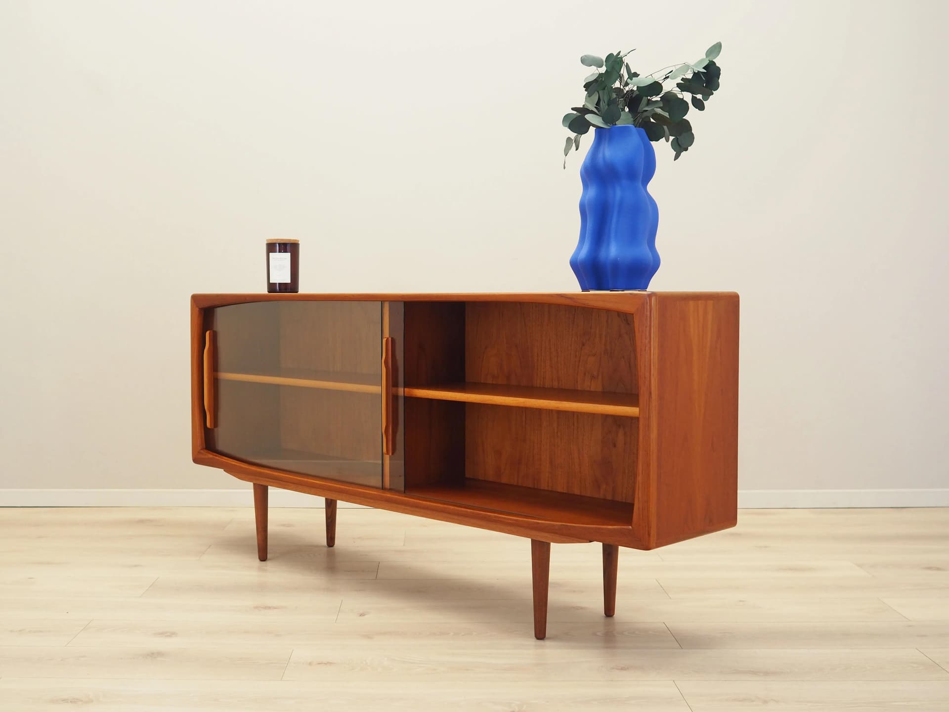 Sideboard, orange teak, Denmark, 1970s - 26058