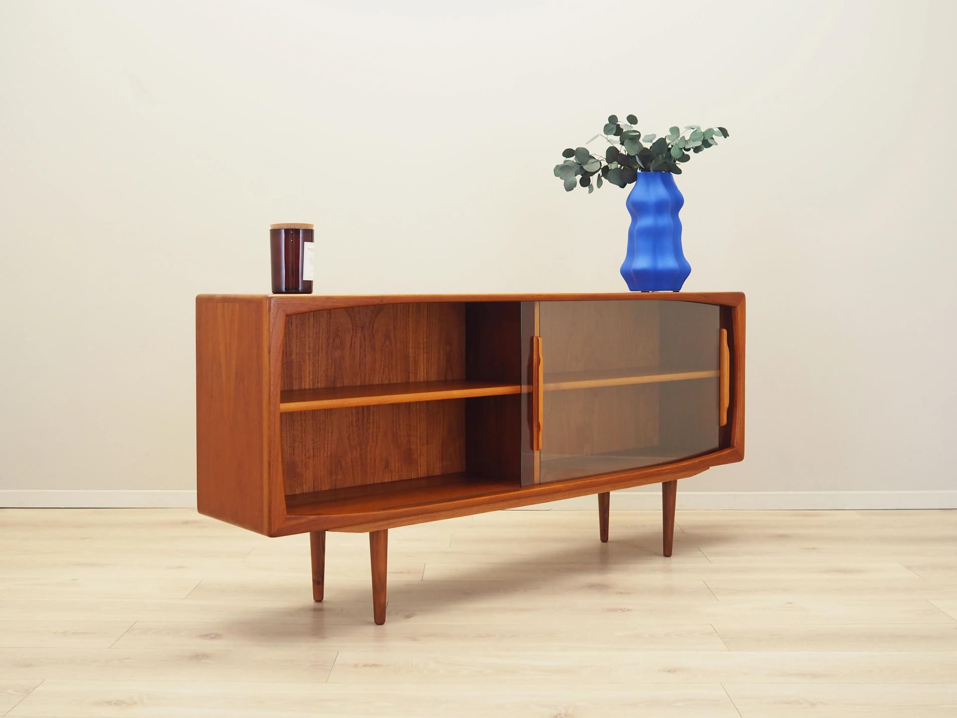 Sideboard, orange teak, Denmark, 1970s - 26060