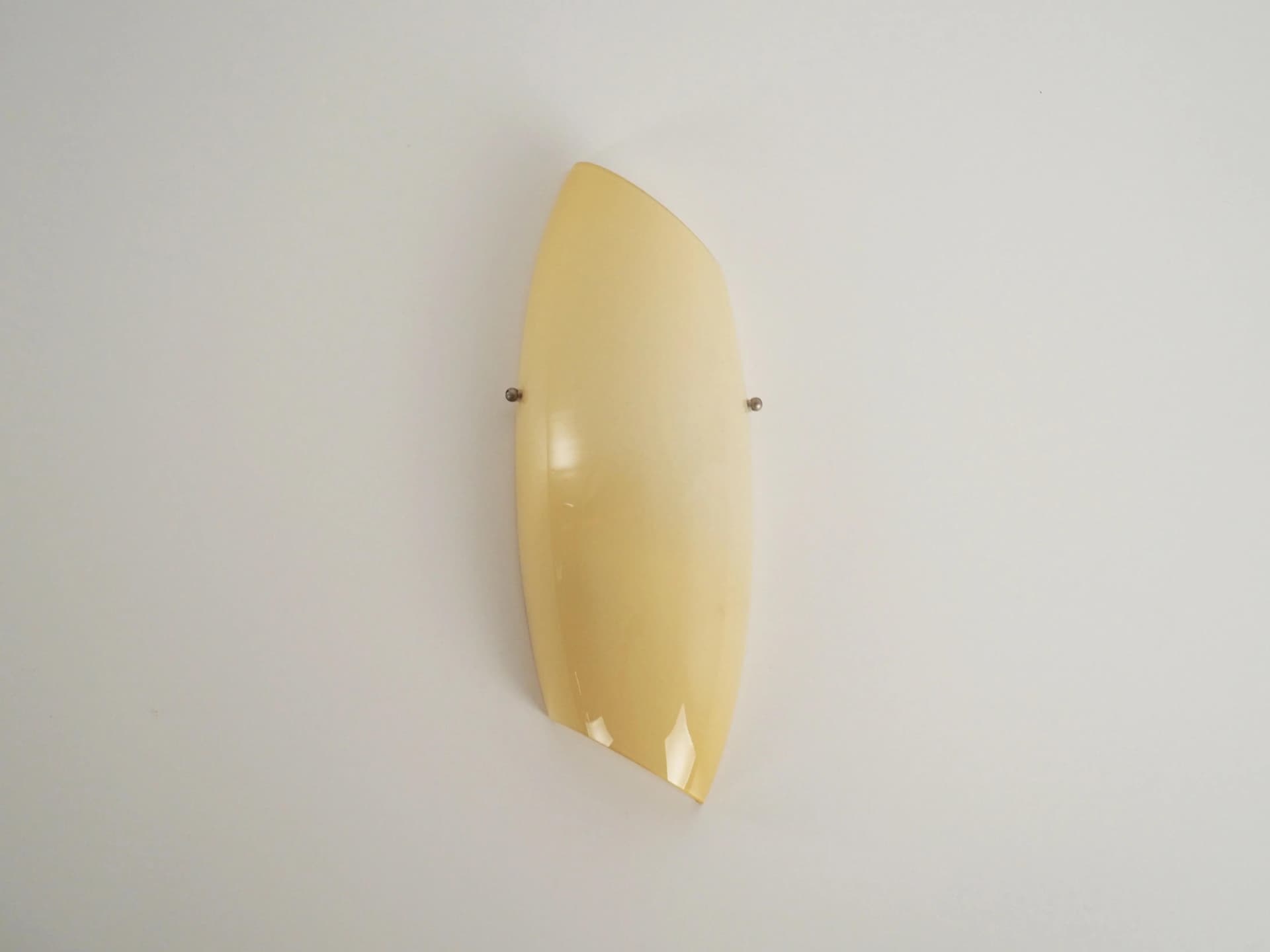 Kinkiet ścienny, szkło Murano beżowy, metal, Włochy, lata 70. - 26331