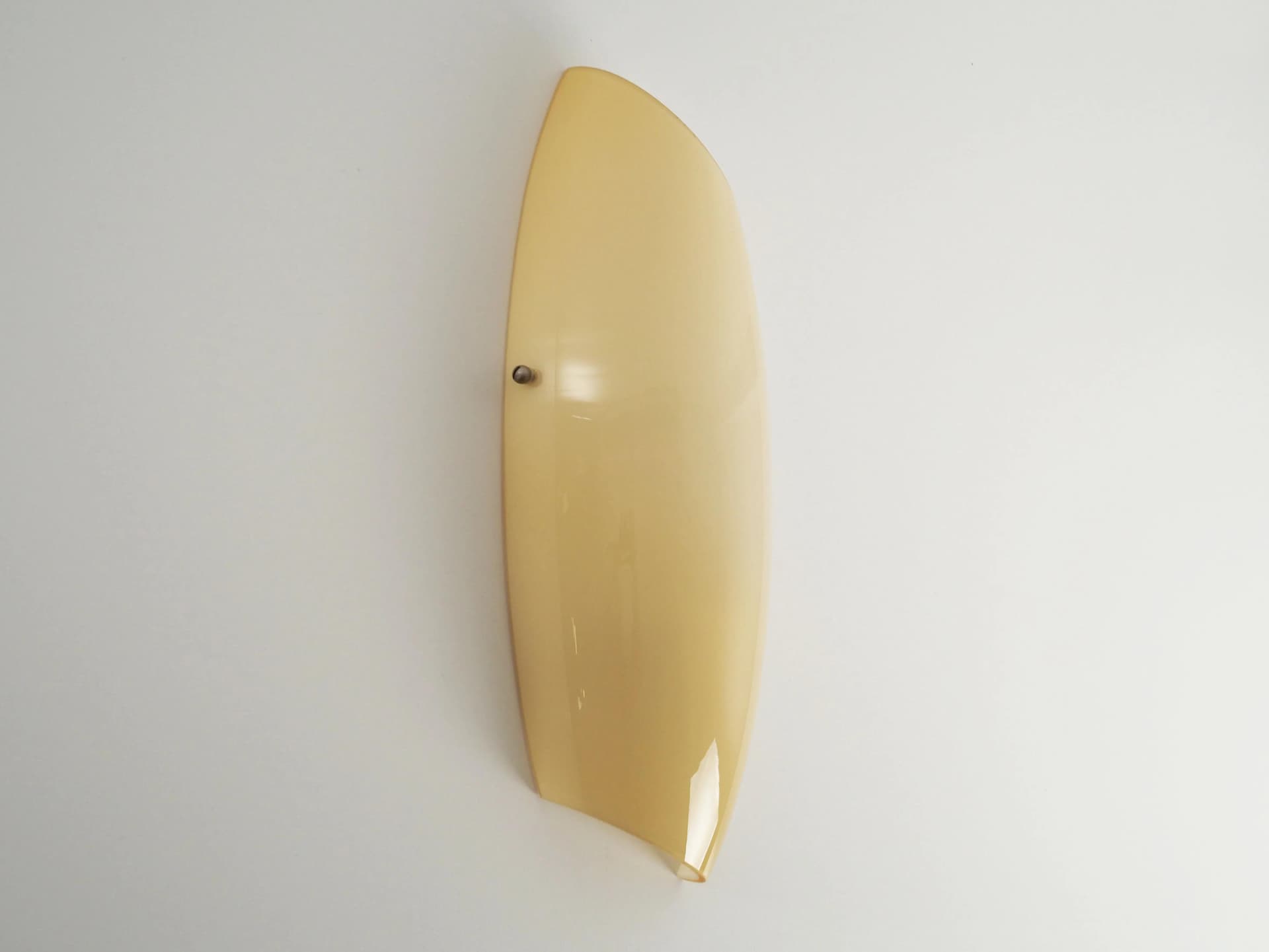 Kinkiet ścienny, szkło Murano beżowy, metal, Włochy, lata 70. - 26334