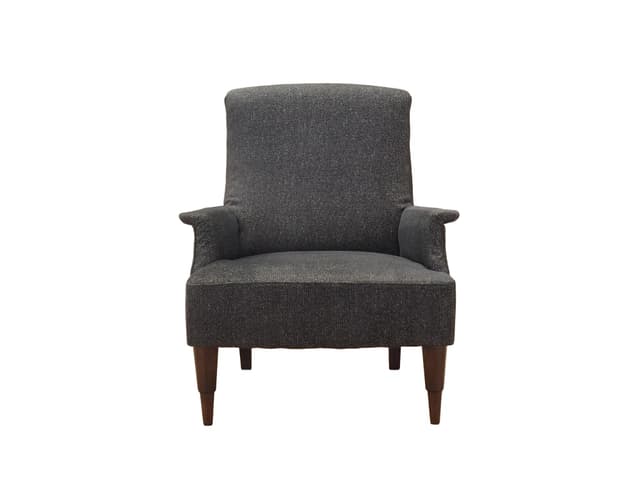 Armchair, grey fabric, wood, Italy, 1970s - DIMENSION