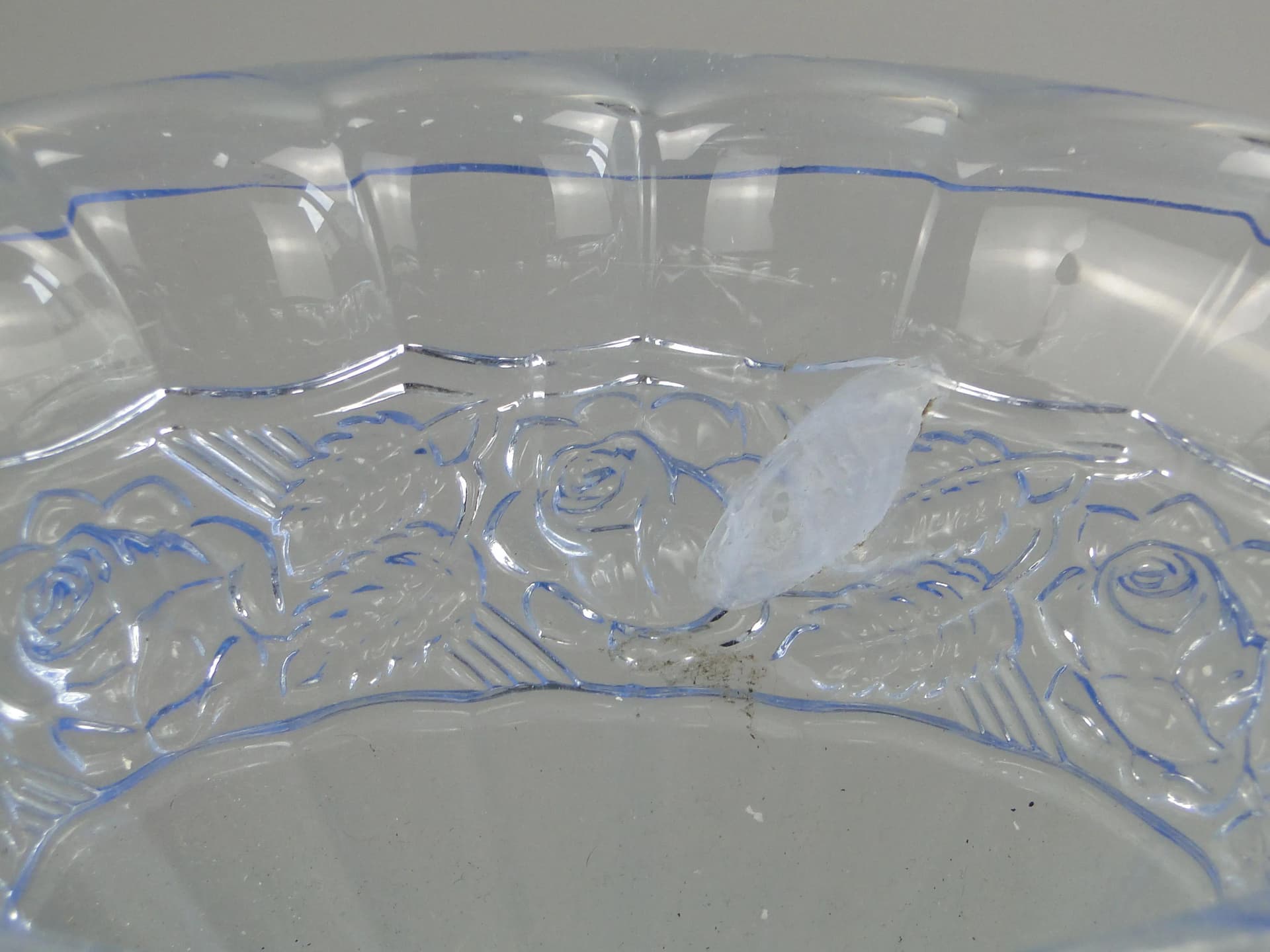 Vase Art Deco, blue glass, Poland, 1930s - 26232