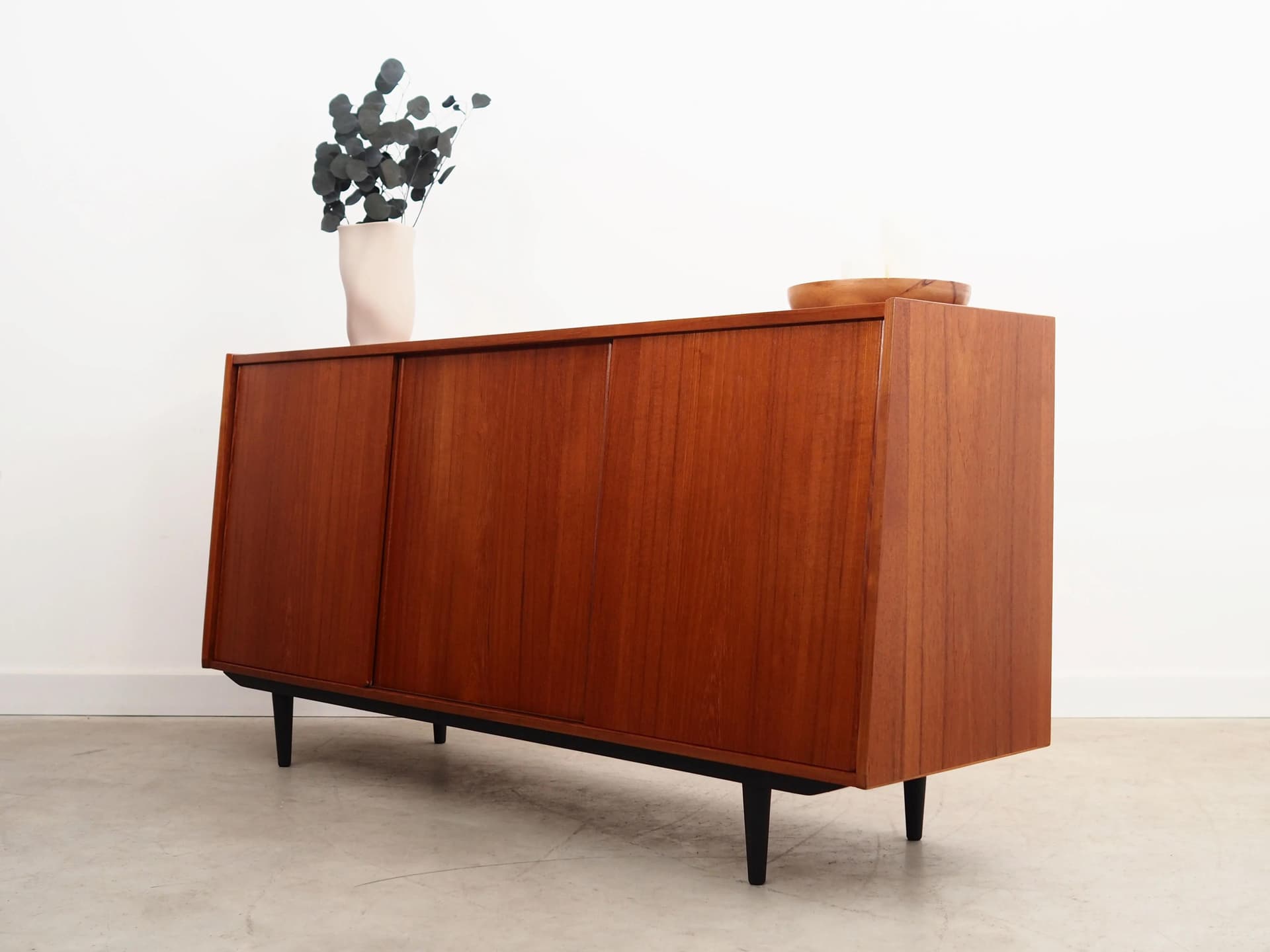 Sideboard, orange teak, Denmark, 1970s - 26291