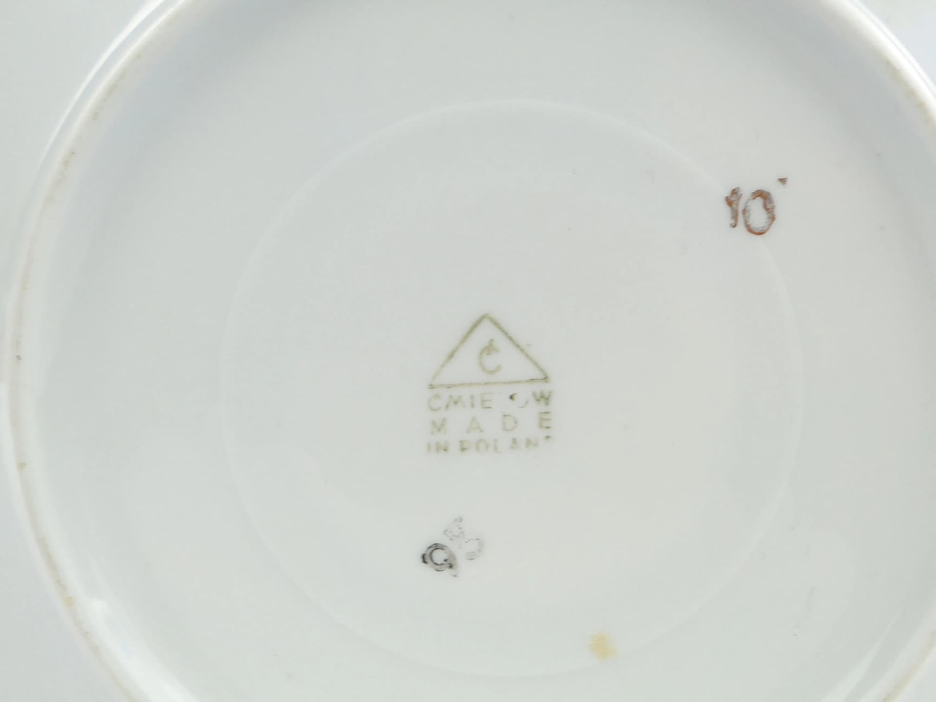 Zielony porcelanowy spodek Krokus, proj. W. Potacki dla Ćmielów, Polska, lata 60. - 26530