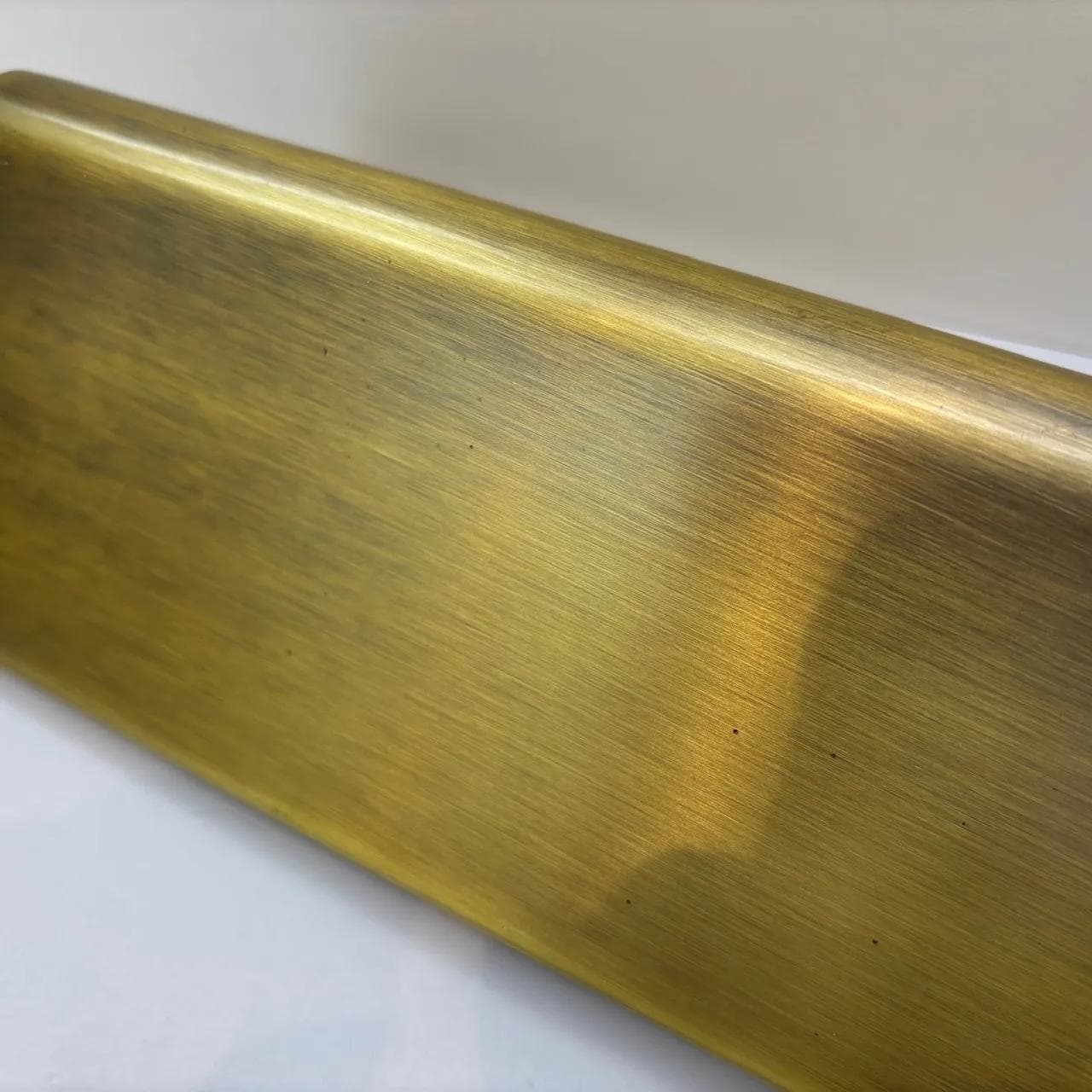 Para kinkietów, mosiądz szczotkowany złoty, metal, Niemcy, lata 70. - 26441