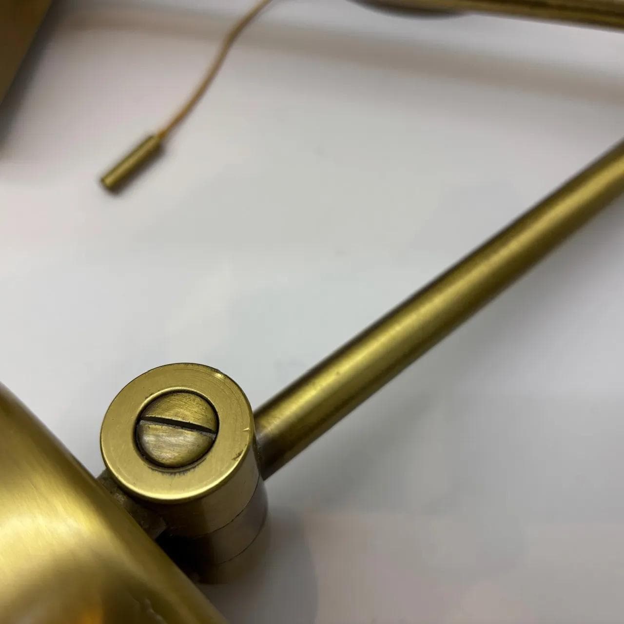 Para kinkietów, mosiądz szczotkowany złoty, metal, Niemcy, lata 70. - 26443