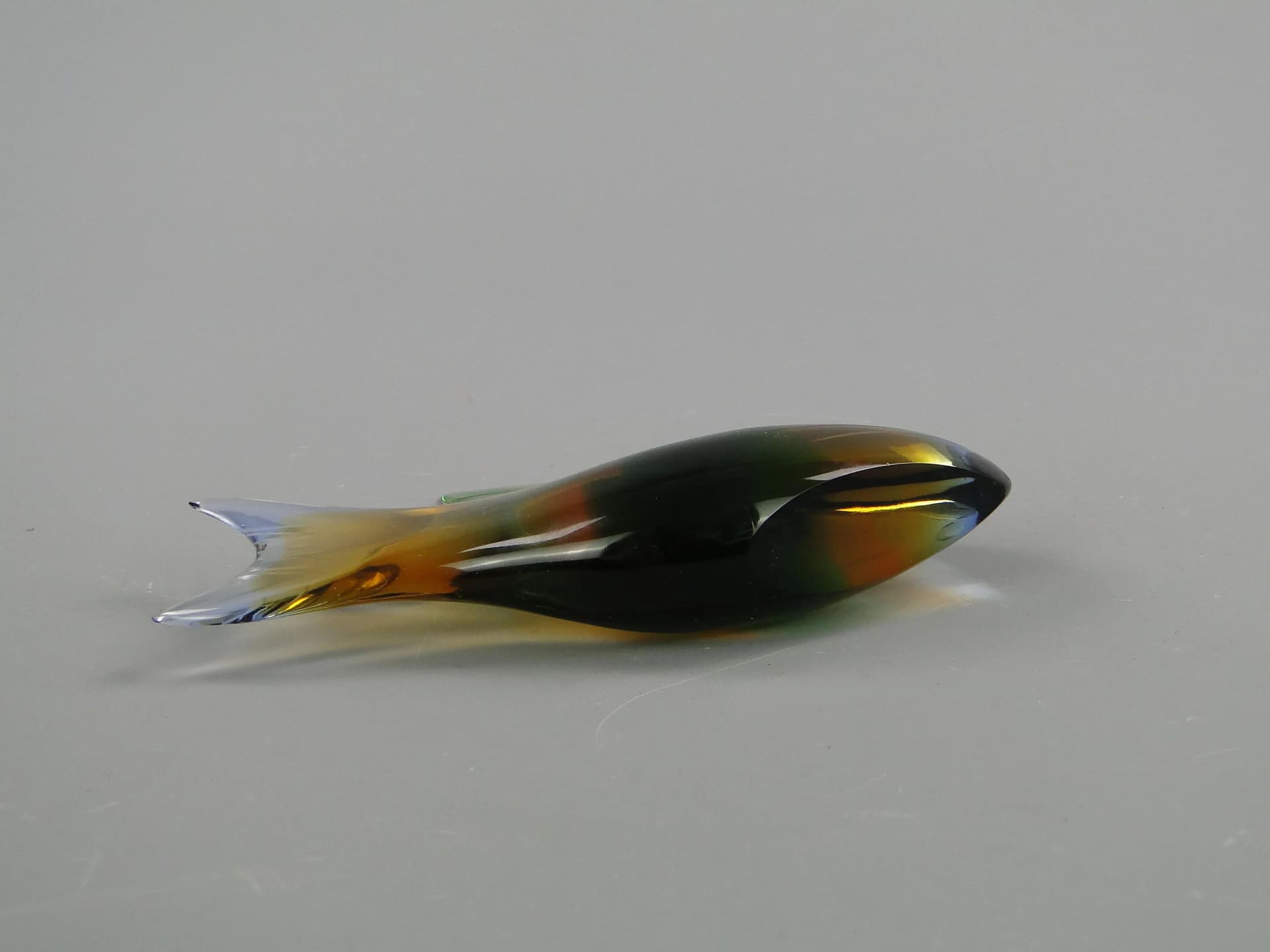 Fish sculpture, multicolor, crystal, by J. Rozinek & S. Honzik, Czechoslovakia, 1960s. - 26504