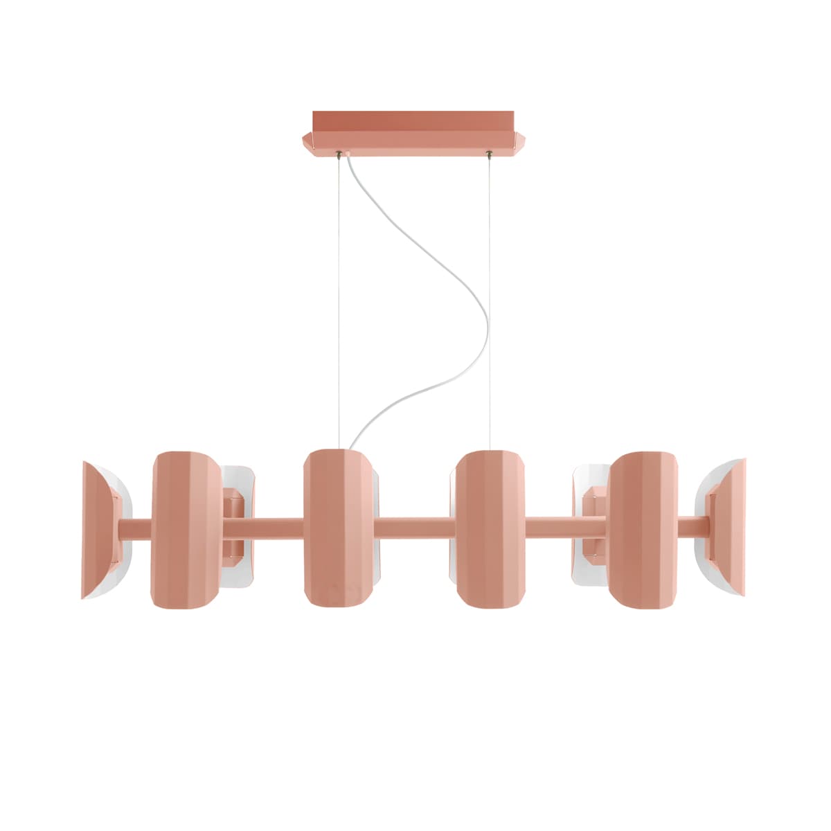 APOLIN chandelier dusty pink/white, Kaspa x Grynasz Studio