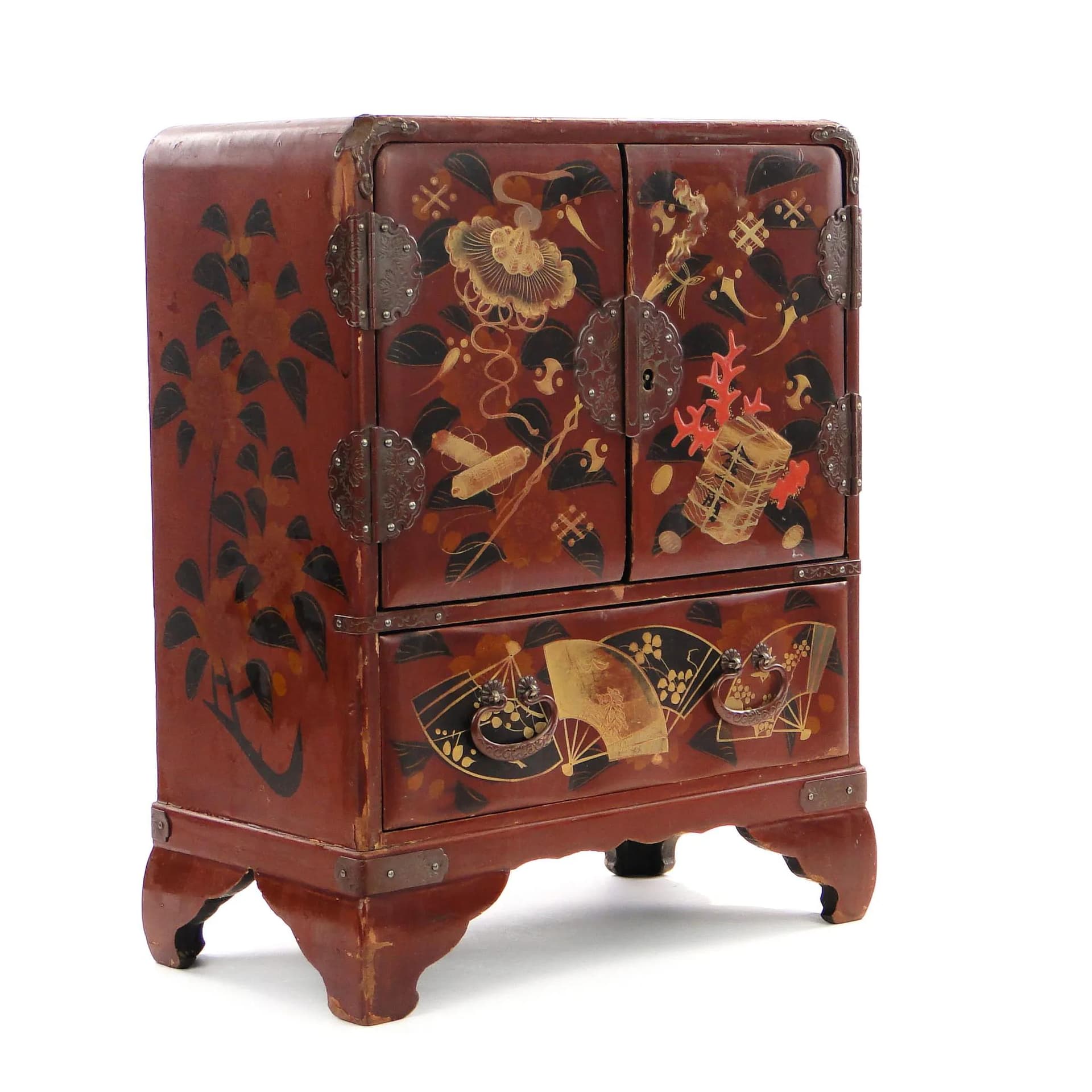 Sepet orientalny, brąz ciemny, drewno lakowane, Japonia, początek XX w. - 26672