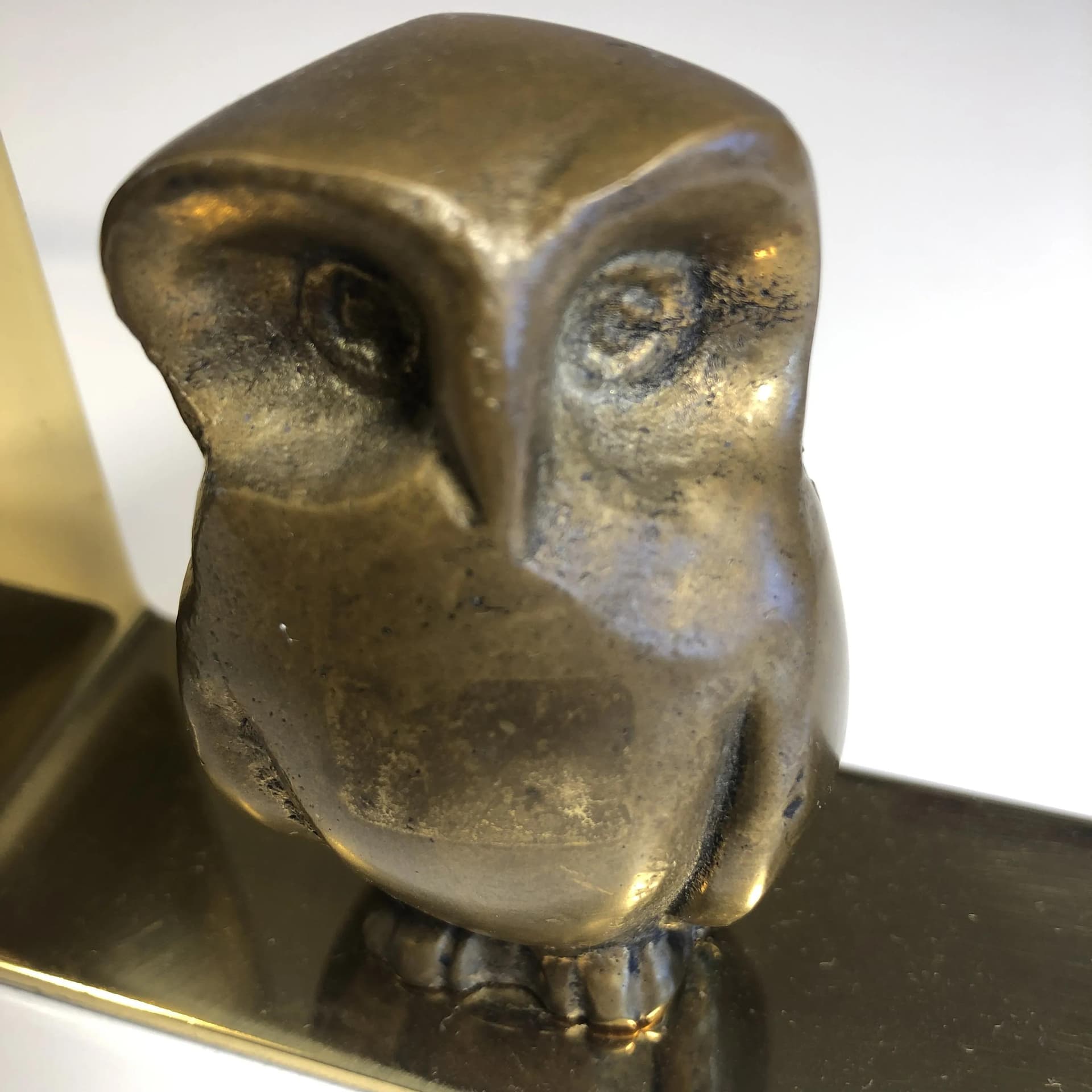 Pair of bookends, golden brass, Germany, 1960s. - 26631