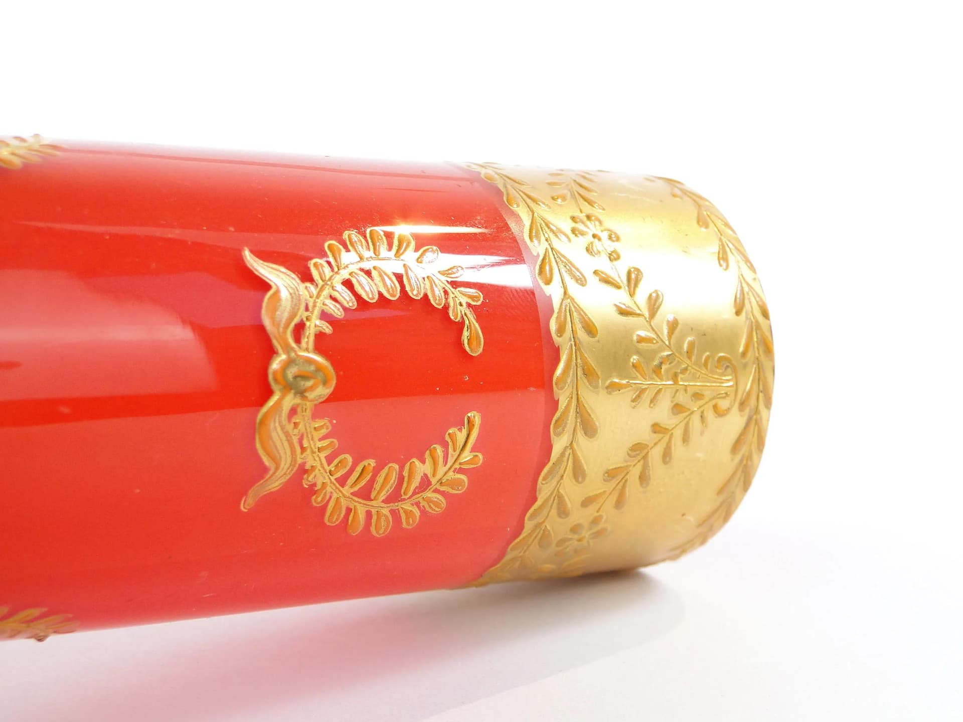 Red Crystal Napoleon III Style Vase, Baccarat, France, 1890-1910 - 26657