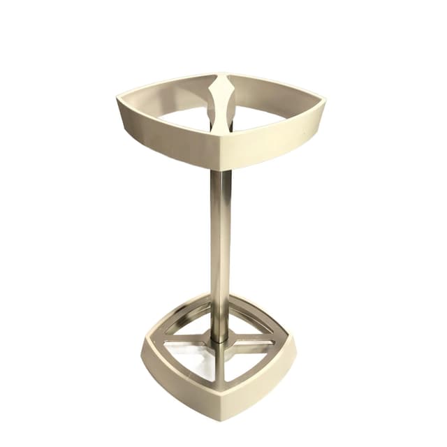 Parasolnik modernistyczny, biały, plastik, aluminium, Szwecja, lata 70. - WYMIARY