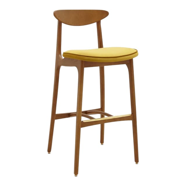 Krzesło barowe 200-190 M/75 Mix, Shine Velvet musztardowy, jesion, 366 Concept - WYMIARY