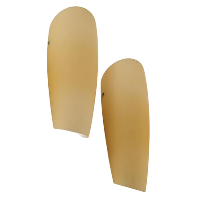 Set of wall sconces, Murano, beige glass, metal, Italy, 1980s - DIMENSION