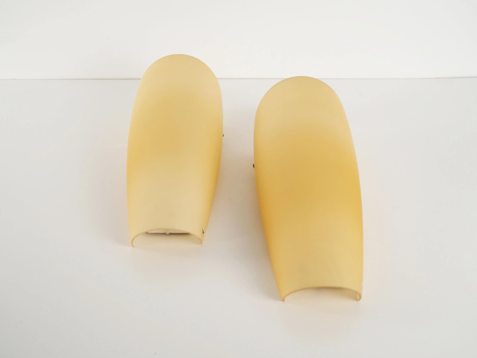 Set of wall sconces, Murano, beige glass, metal, Italy, 1980s - 26679