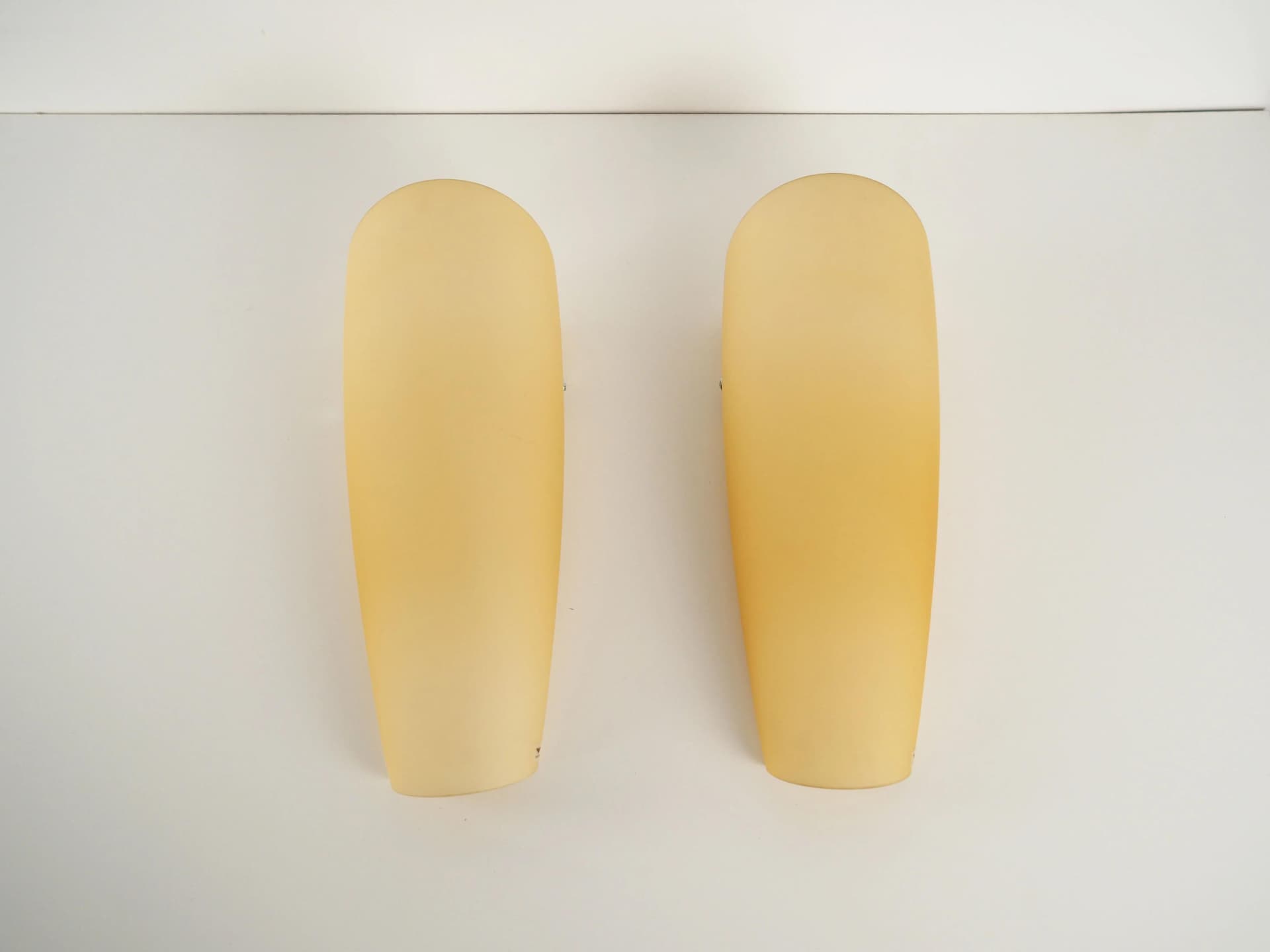 Set of wall sconces, Murano, beige glass, metal, Italy, 1980s - 26680