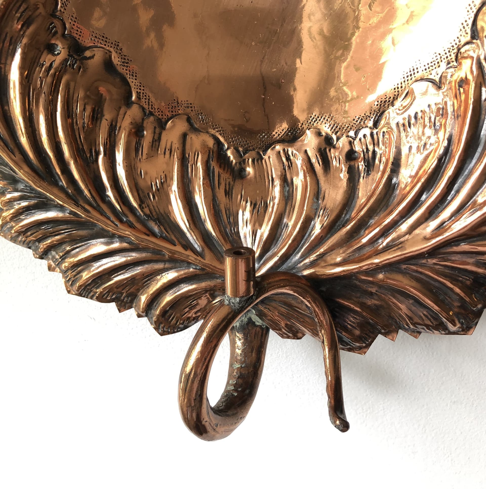 Świecznik ścienny, miedź, Niemcy, lata 60. - 81996