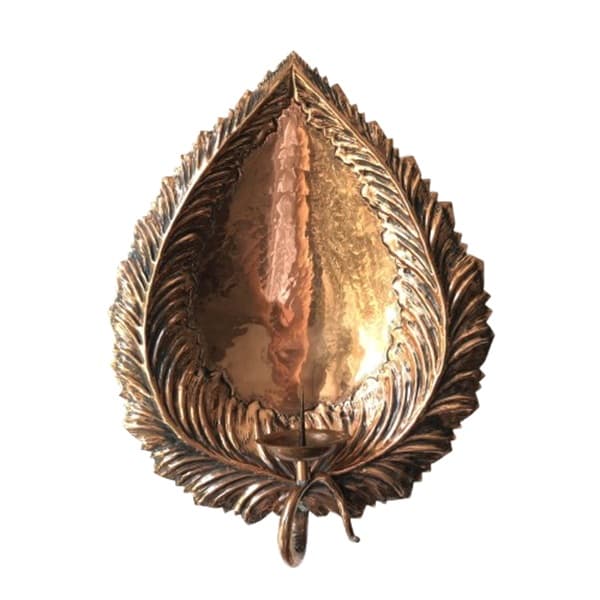 Świecznik ścienny, miedź, Niemcy, lata 60.