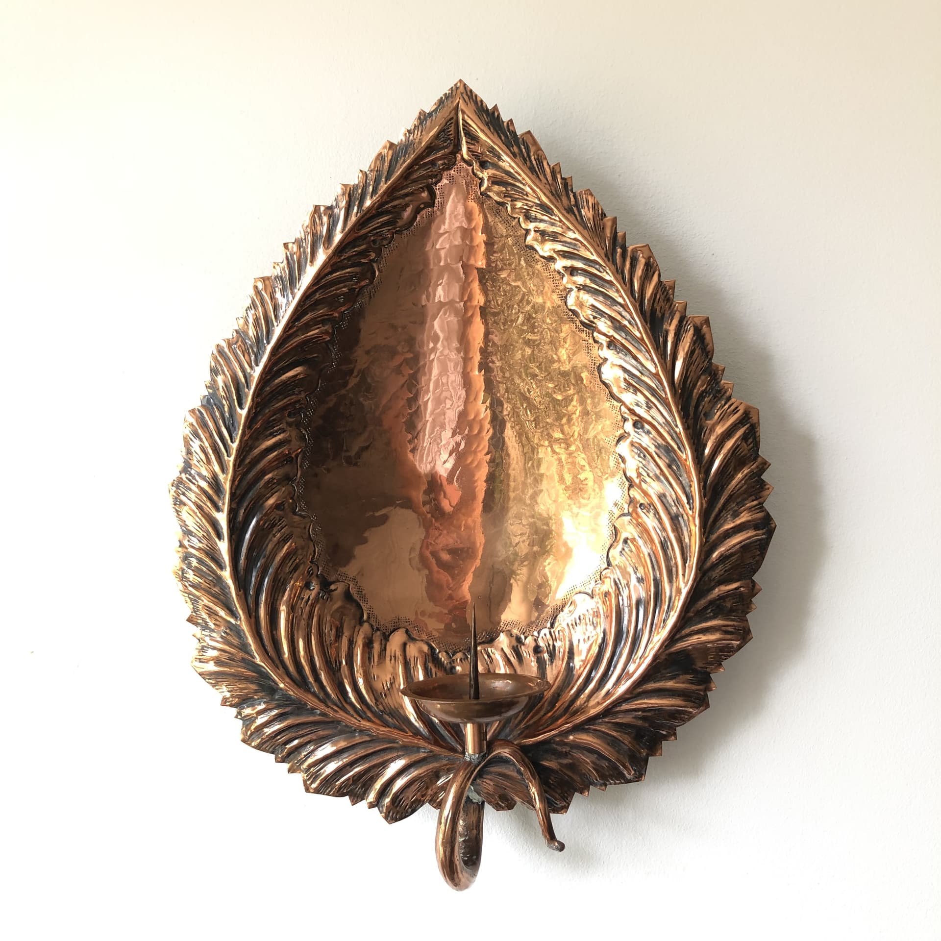 Świecznik ścienny, miedź, Niemcy, lata 60. - 81990