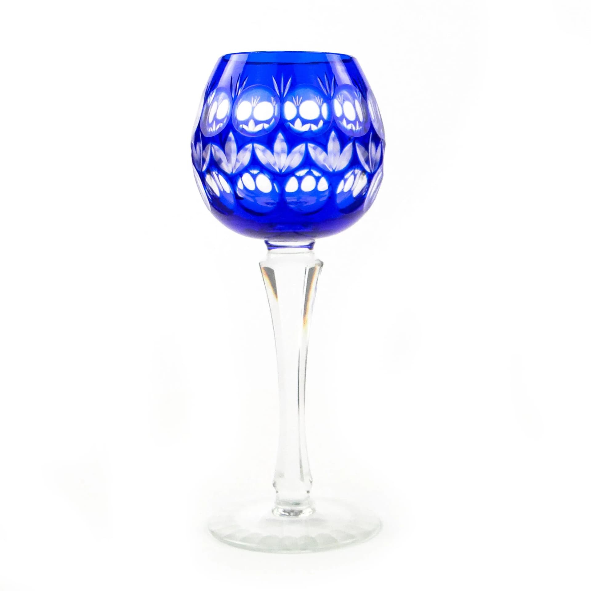 Kobaltowy kielich kryształowy, art déco, Austria, lata 30. - 26804