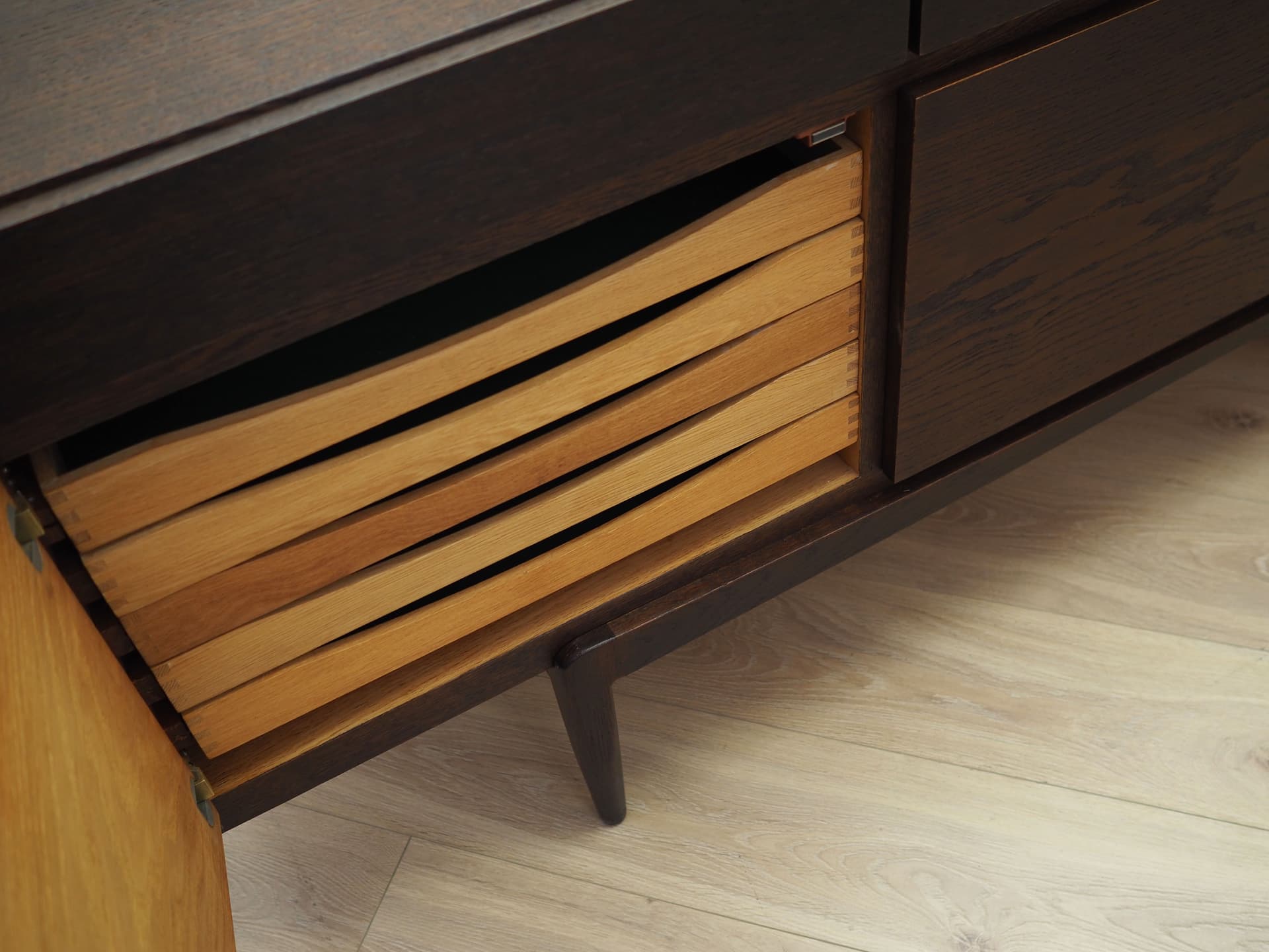 Sideboard FA-66, brown oak, by I. Kofod-Larsen, Faarup Møbelfabrik, Denmark, 1970s. - 77828