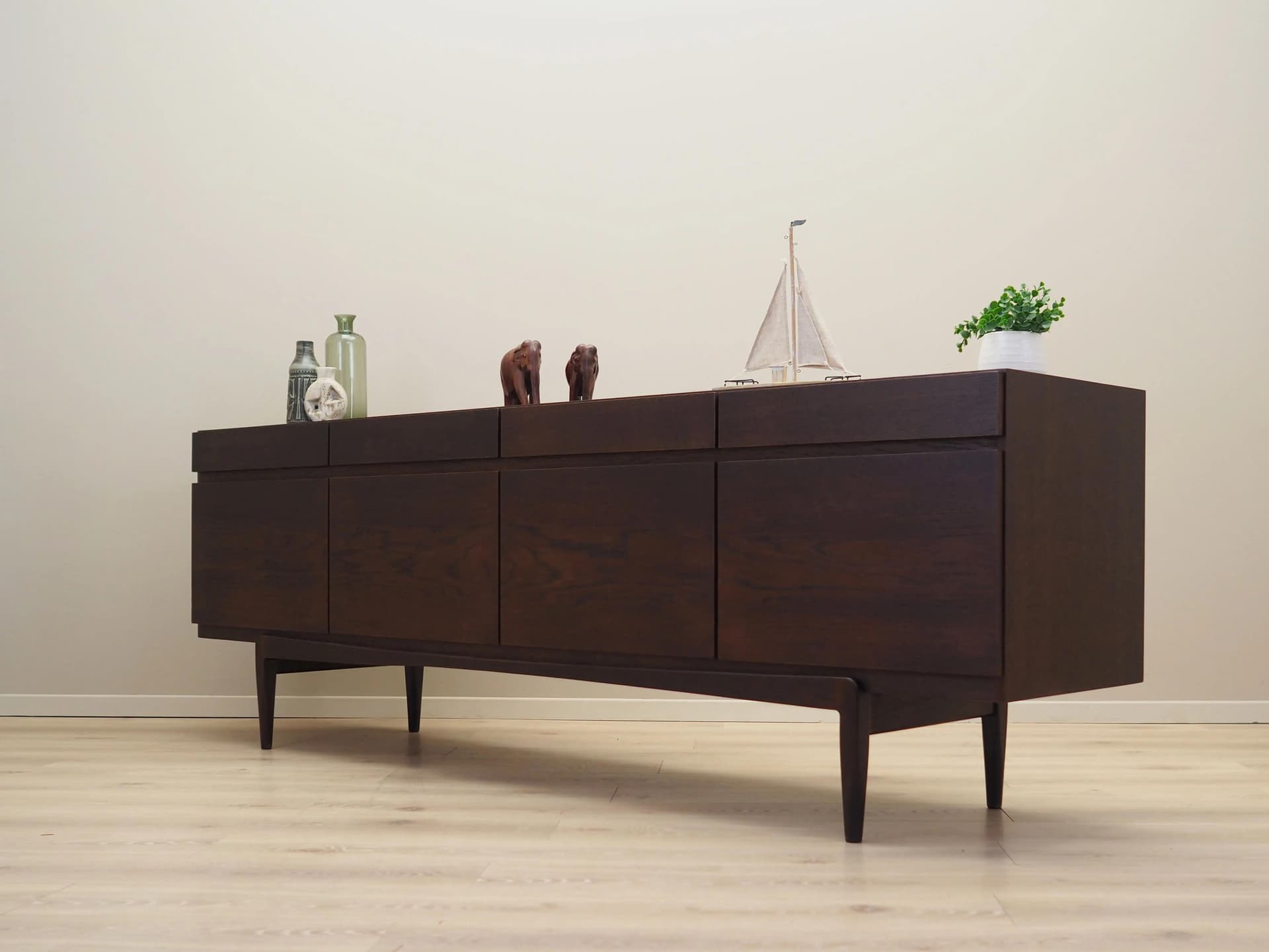 Sideboard FA-66, brown oak, by I. Kofod-Larsen, Faarup Møbelfabrik, Denmark, 1970s. - 27026