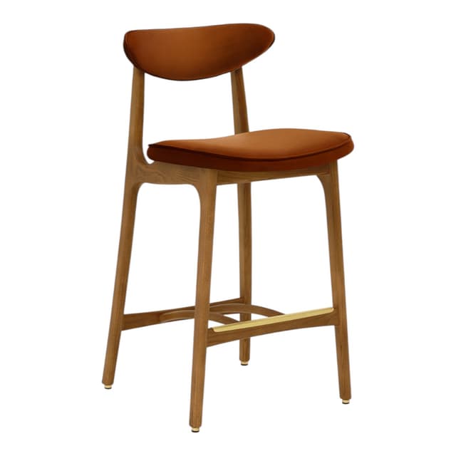 200-190 S/65 Bar stool 45x52x92 cm ash velvet burnt orange, HALSS, 366 Concept - DIMENSION