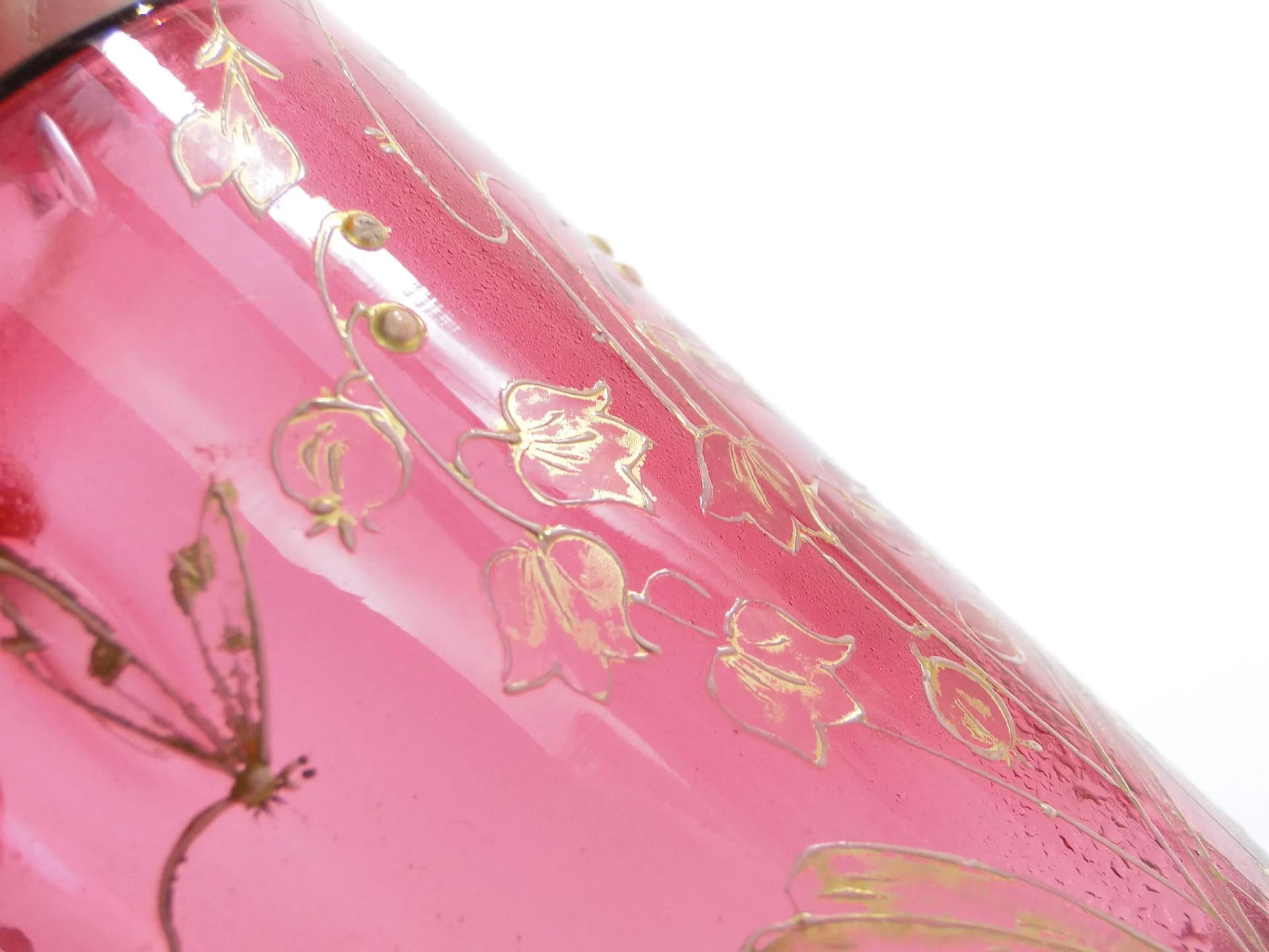 Art Nouveau Perfume Bottle, pink crystal, Baccarat, France, early 20th c. - 27233