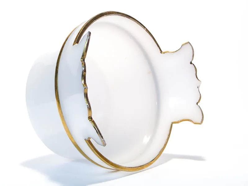 Jardiniere Biedermeier, white opaline glass, Austria, 19th c. - 27225