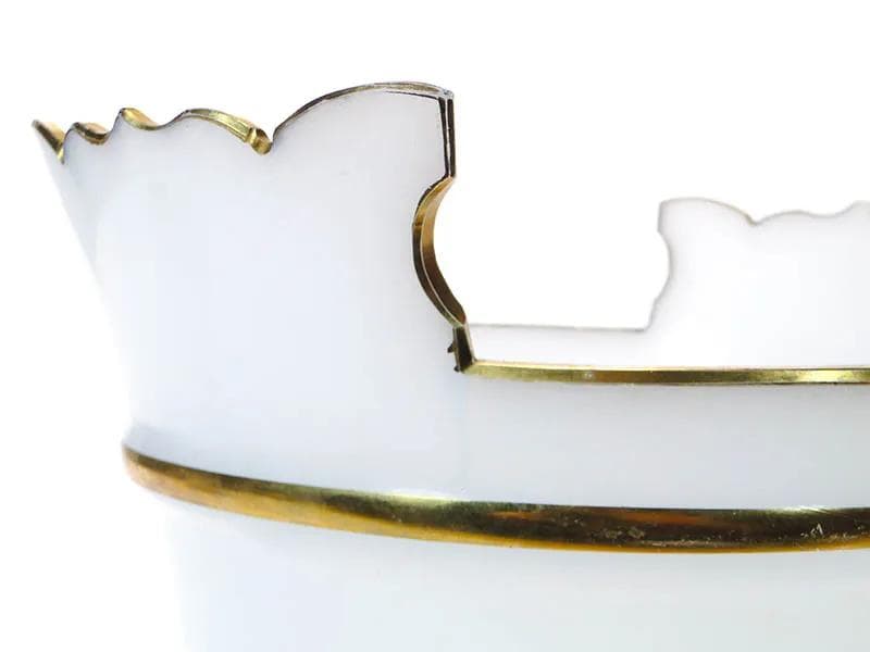 Jardiniere Biedermeier, white opaline glass, Austria, 19th c. - 27227