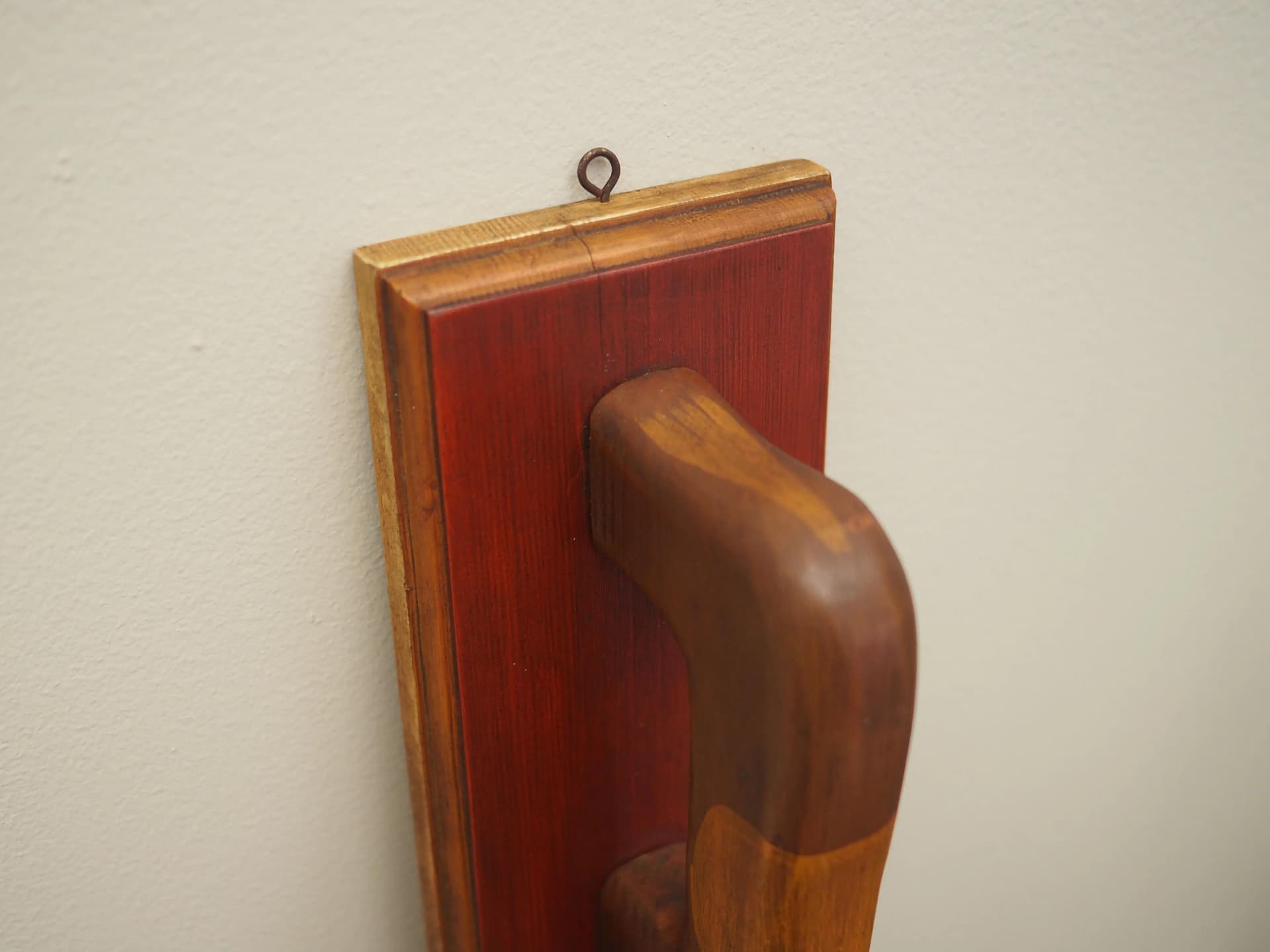 Wall décor, brown wood, Denmark, 1970s. - 27274