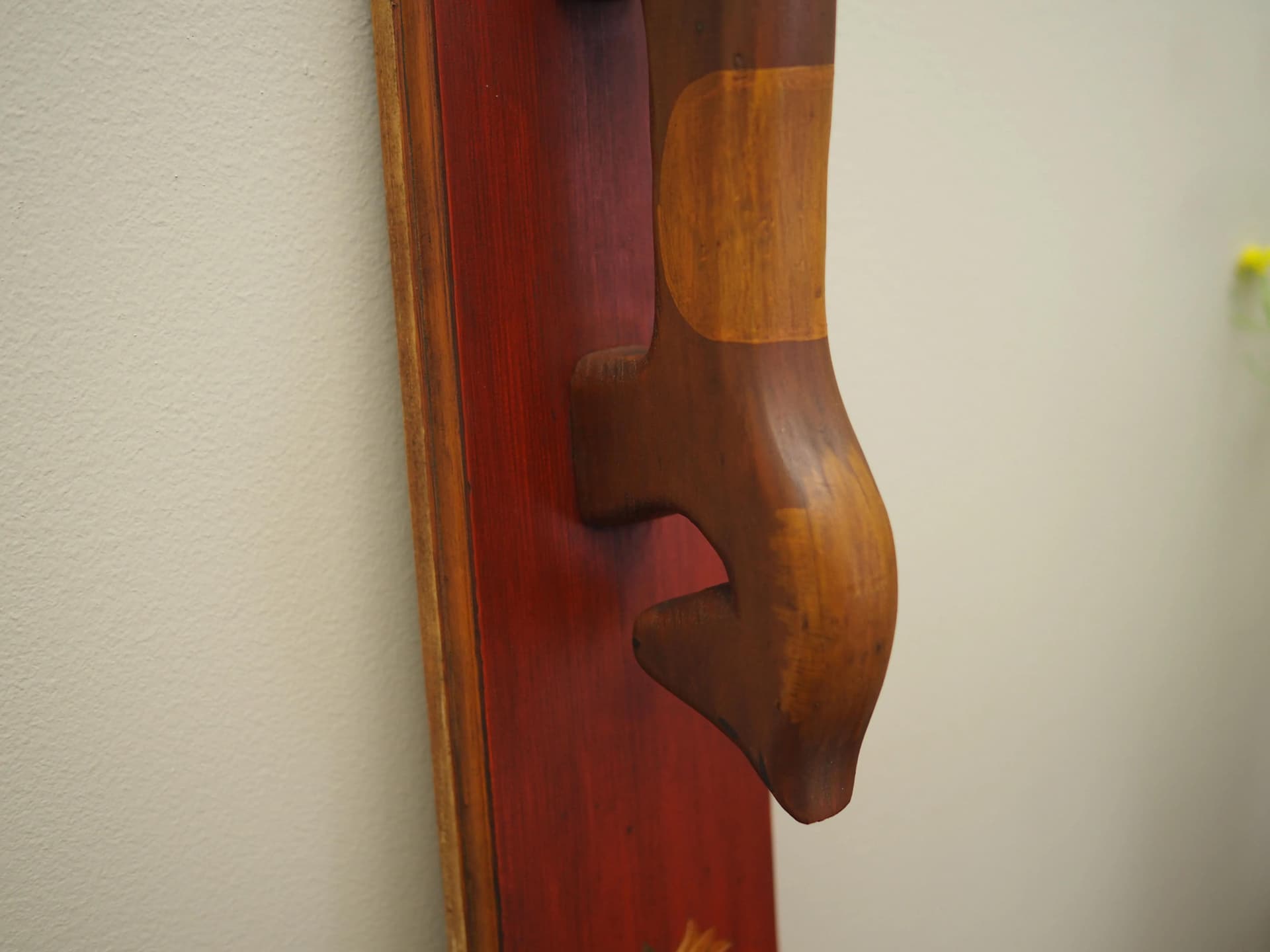 Wall décor, brown wood, Denmark, 1970s. - 27278