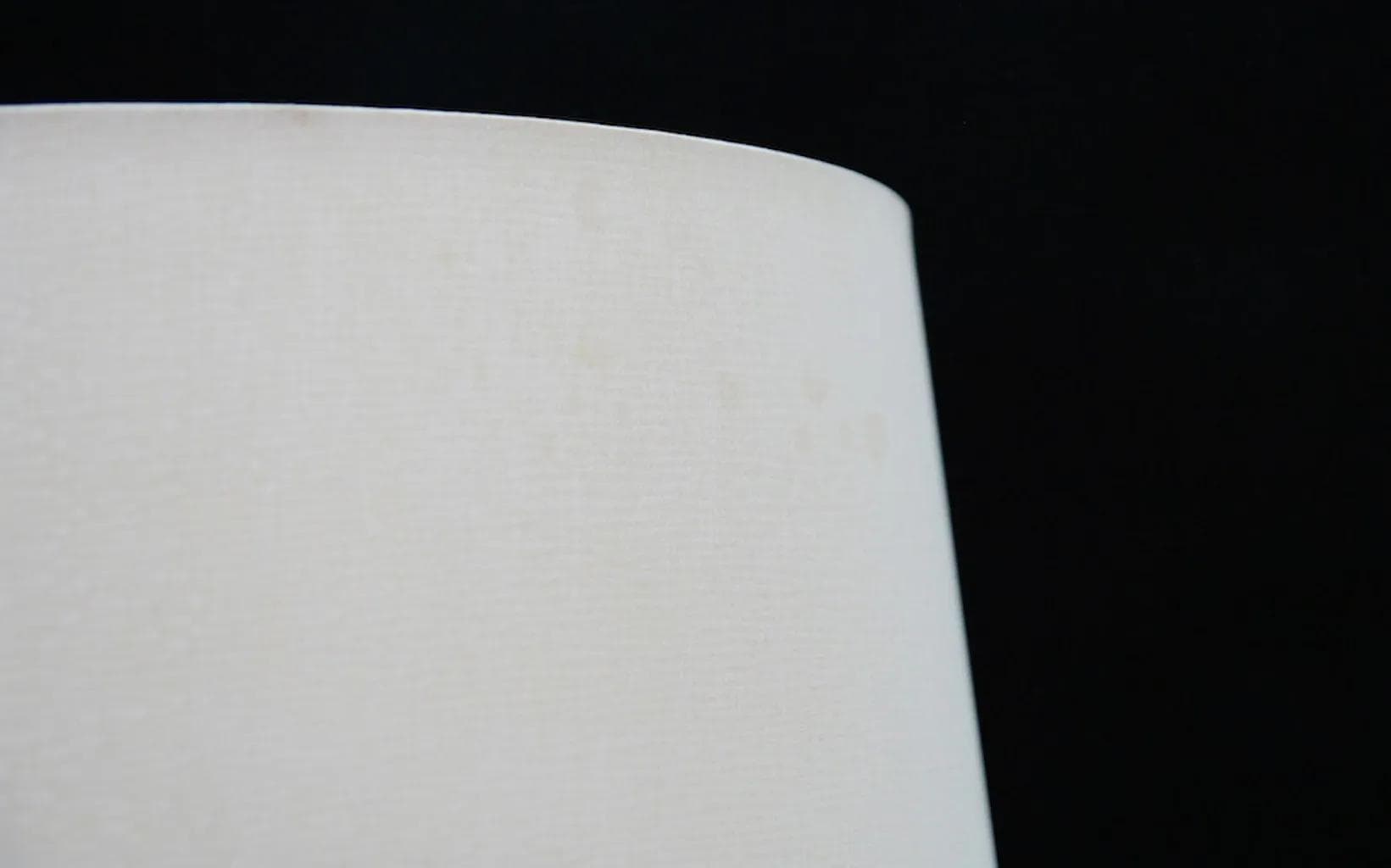 Table lamp, white with blue motif, ceramics, Fog & Mørup, Denmark, 1960s. - 27472