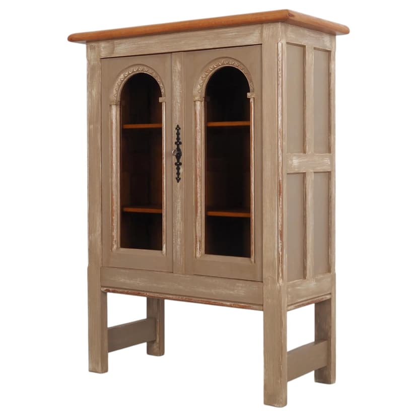 Witryna, dąb beżowy, Dania, lata 60.