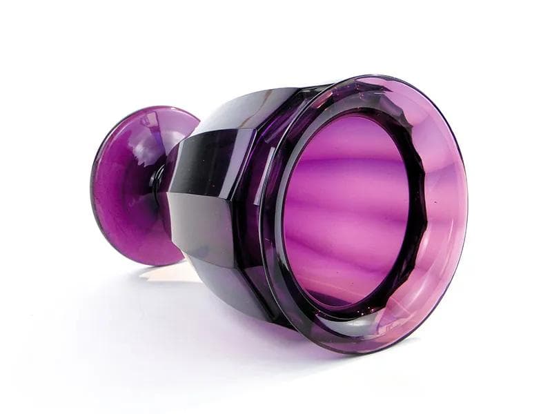 Wazon ametystowy, szkło fioletowe, Moser, Czechy, lata 20. - 27391