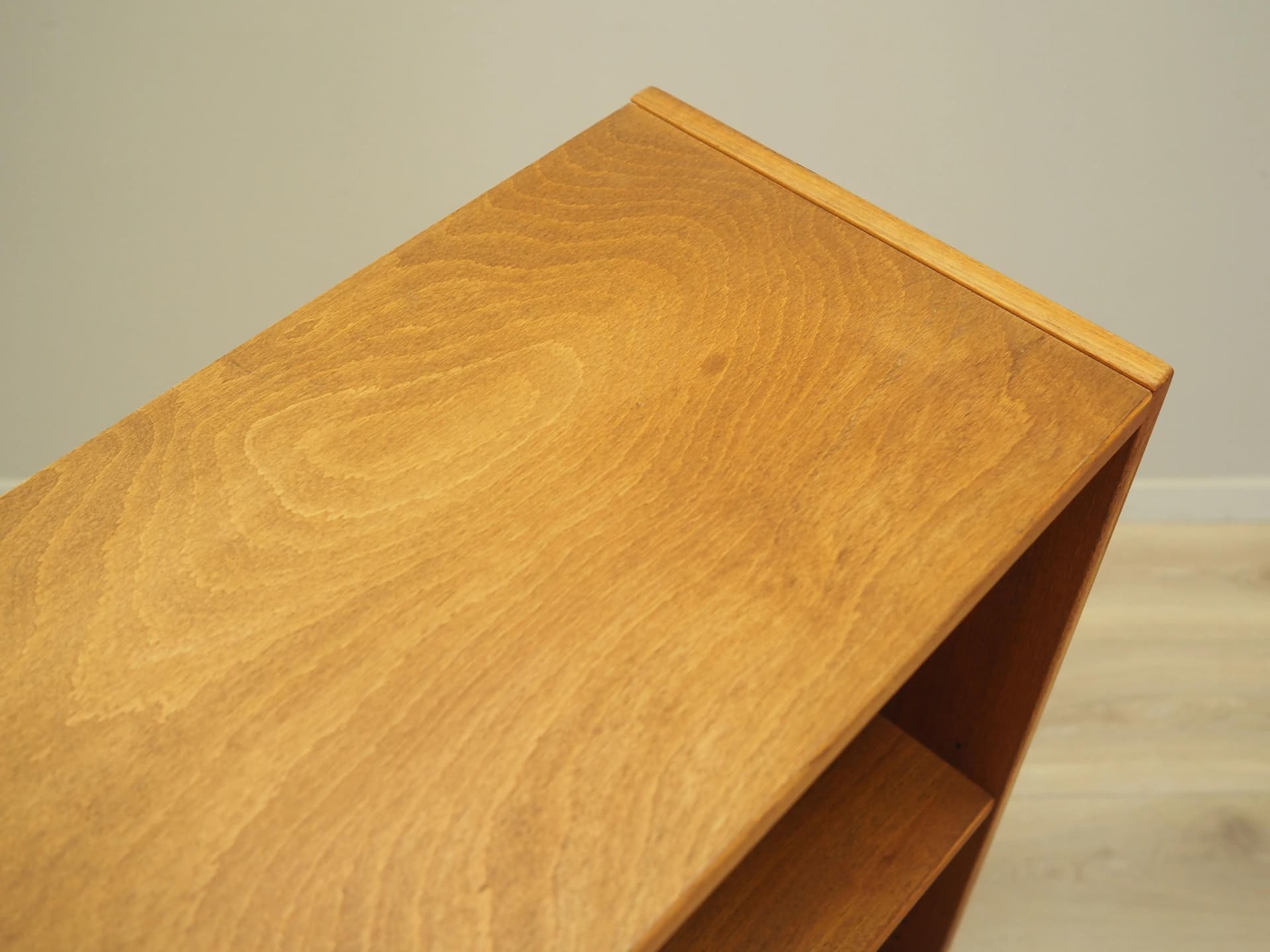 Regał, teak pomarańczowy, drewno czarny, Dania, lata 70. - 27618