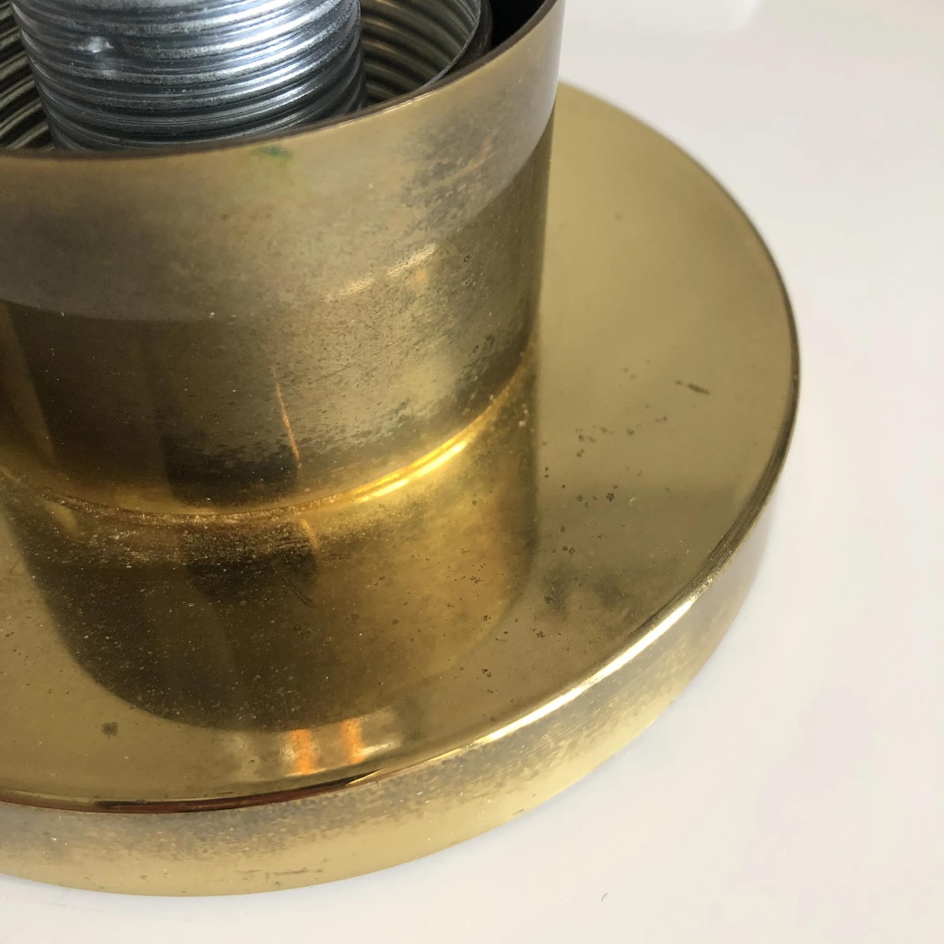 Bedside lamp, brass, glass, Doria Leuchten, Germany, 1960s. - 27911