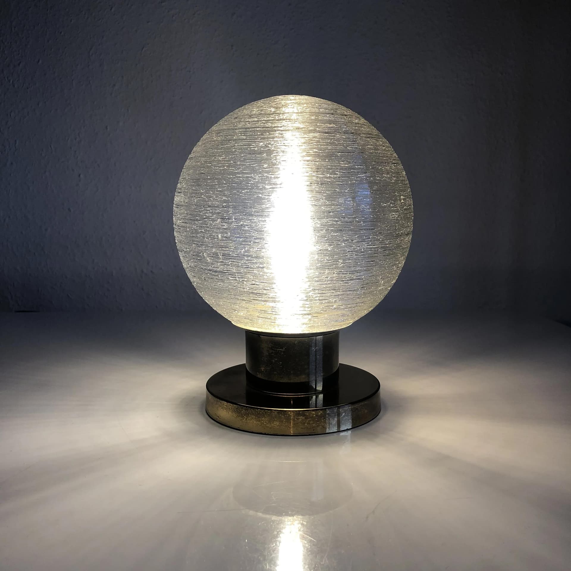 Bedside lamp, brass, glass, Doria Leuchten, Germany, 1960s. - 27908