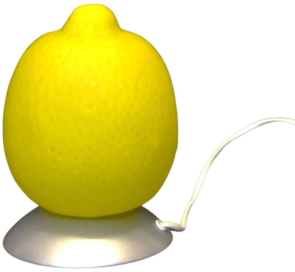Table Lamp Lemon, yellow glass, Ikea, Sweden, 1990s.