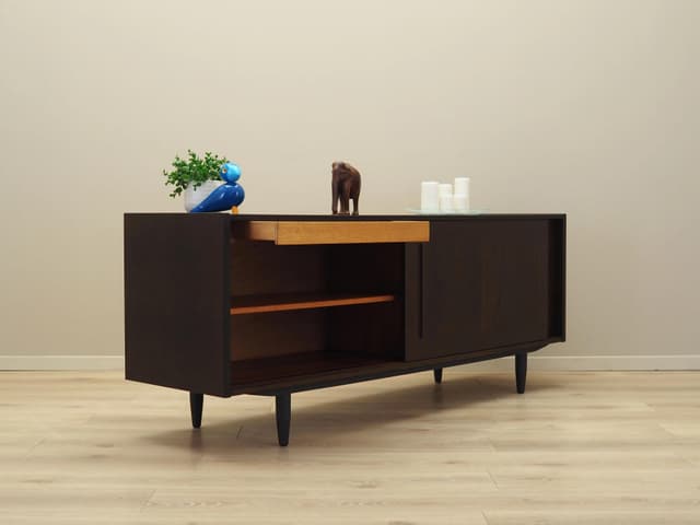 Sideboard, brown oak, Denmark, 1970s - DIMENSION